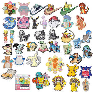 Wholesale Various Cartoon Cute <strong>Pokemoned</strong> Pins Pika-chu Charmander Badge Metal Anime Pins Enamel Lapel Bag Hat Pins Accessories - Product Image 1