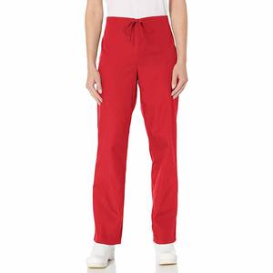 Uniforme de gommage pour filles de couleur rouge chemise à demi-manches unie avec pantalon confortable uniformes de vêtements d'hôpital - Product Image 3