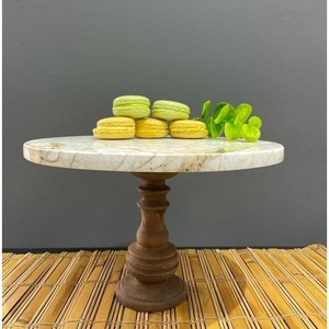 Commercio all'ingrosso con supporto per torta e Dessert strumenti rotondi e torta creativa & Pastri regalo di natale ad alto potenziale <span class=keywords><strong>pietra</strong></span> di marmo con supporto in metallo - Product Image 4