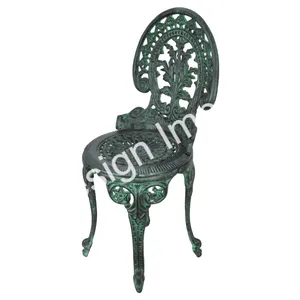 Özel renk kabul edilebilir antik stil sandalye dökme demir eko malzeme el sanatları ev mobilya için yeni benzersiz kapalı açık sandalye