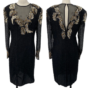 Elegante vestido de noche de tul antiestático con cuello redondo y mangas completas Lentejuelas de lujo para fiestas de graduación Noche formal de lujo - Product Image 4