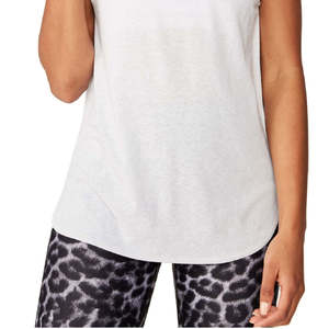 Top Corto Sportivo in Maglia Personalizzato con Logo e Maniche Imbottite per Donna - Grigio Taglia XS - Product Image 3