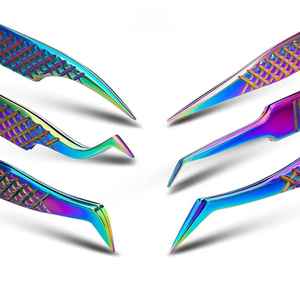 Eyelash Tweezers Lash Extension <b>Tools</b> Serrated Tip Anti-Static <b>Smooth</b> Comfortable to Touch Precision Stainless Steel Tweezers - Product Image 6