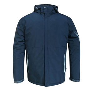 Veste Softshell décontractée en toile à col mandarin sportive et enduite, unisexe, doublée de coton matelassé, confortable, coupe-vent - Product Image 1