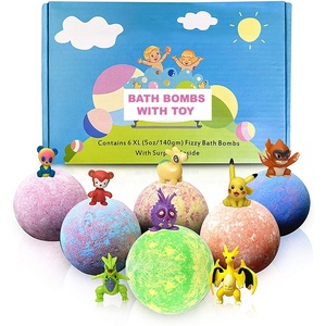 Boule de bain effervescente parfumée de luxe avec surprise à l'intérieur, bombes de bain naturelles pour hydrater la peau, avec mini jouets pour enfants - Product Image 6