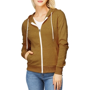 Sudaderas con capucha elegantes para mujer construidas con cintura recortada, forro cepillado, puños acanalados y apariencia moderna - Product Image 5