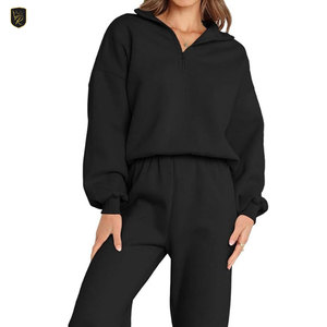 Ensemble décontracté 2 pièces pour femme, en coton doux et respirant, coupe longue et régulière, séchage rapide, idéal pour la maison et le quotidien en hiver - Product Image 2