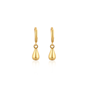 Boucle d'oreille minimaliste en laiton plaqué or jaune faite à la main cadeau d'anniversaire pour ses bijoux de charme boucles d'oreilles de mode - Product Image 1