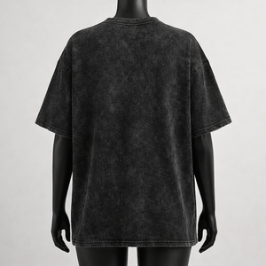 Camiseta Oversize para Mujer con Lavado Ácido, Estampado Gráfico, Algodón Grueso, Estilo Vintage |   OEM ODM Personalizado al por Mayor - Product Image 2
