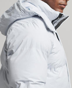 <b>Zip</b> <b>up</b> style custom made Plus Size Hip Hop Style Turn-down Collar Solid Color Winter Bomber Coat Breathable Puffer Jacket - Product Image 6