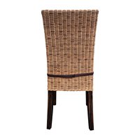 Chaise de salle à manger en rotin naturel fait à la main avec coussin chaise en osier pour maison café restaurant et meubles d'hôtel