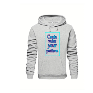 Pull à capuche à poche kangourou imprimé personnalisable pour homme Sweat-shirt coupe ample à manches longues hiver décontracté léger extensible solide - Product Image 1