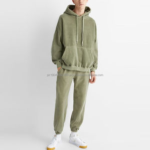 Sweat à capuche personnalisé, délavé à l'acide, surdimensionné, épais, vierge, vintage, grande taille, pour homme - Product Image 5