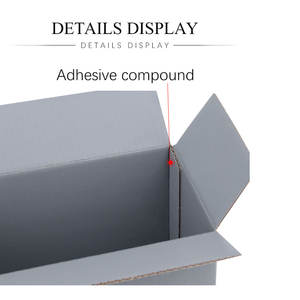 5 uds/10 uds/caja de regalo gris papel corrugado de tres capas embalaje transporte almacenamiento cartón tamaño personalizado y logotipo impreso - Product Image 4