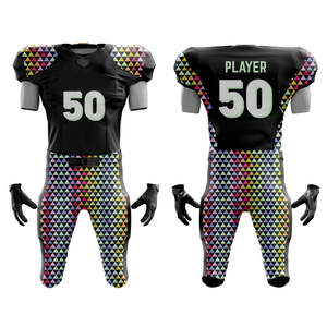 Uniforme de football respirant de haute qualité 100% polyester Meilleure qualité unique Maillot de football américain pour hommes Vêtements d'équipe - Product Image 4