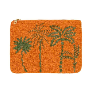 Bolsa de Monedas Bordada con Cuentas de Alta Calidad, Diseño IDALY, Estampado Naranja, con Cuentas de Semilla, Belleza por MD HANDICRAFTS - Product Image 3