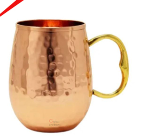 แก้วทองแดงรูปทรงกลมดีไซน์แบบใช้ค้อนทุบสำหรับบ้าน - Product Image 5