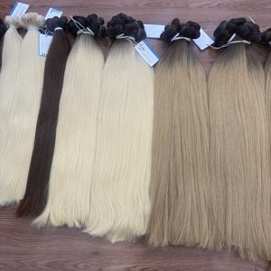 VENTE FLASH Combo Trame de cheveux humains Trame de cheveux naturels lisses Couleurs Extensions de cheveux Prix de gros - Product Image 1