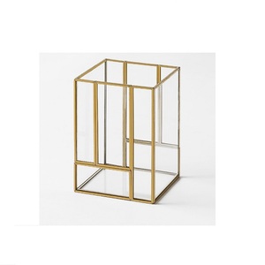 Metal and Glass Votive <b>Candle</b> <b>Holder</b> Lantern With Clear Glass Top Selling Luxury Stainless Steel <b>Wall</b> Hanging - Product Image 2
