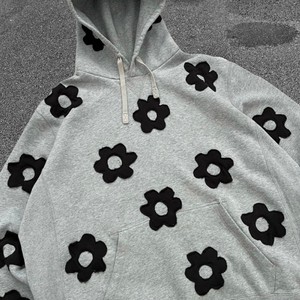 Sweat-shirt en coton surdimensionné personnalisé Impression 3D du logo Sweat à capuche vierge avec ficelle en relief Patch brodé Sweatshirts à capuche pour hommes - Product Image 6