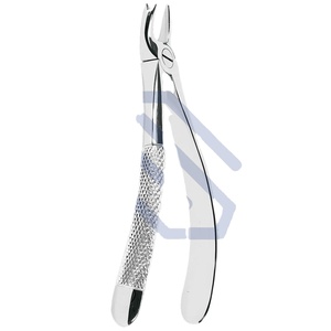Fórceps dentales con certificación CE No.66L Instrumentos quirúrgicos manuales para molares superiores Patrón inglés izquierdo Acero inoxidable - Product Image 1
