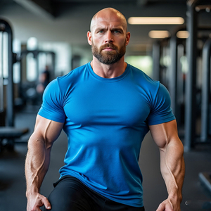 Yoga Fitness Wear ejercicio manga corta Camisetas hombres gimnasio Fitness culturismo Camisetas cuello redondo hombres correr camisetas hombres - Product Image 6