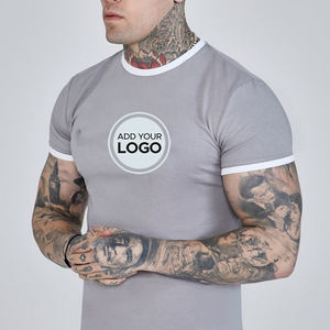 เสื้อยืดผ้าฝ้าย/เส้นใยไม้ไผ่สำหรับออกกำลังกายฟิตเนสยิมของผู้ชาย - Product Image 3