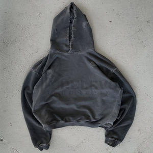 เสื้อฮู้ดผ้าคอตตอนผ้าฟลีซสำหรับผู้ชายเสื้อมีฮู้ดแบบสวมหัวมี100% ดีไซน์แบบกำหนดเองขนาดใหญ่ - Product Image 2