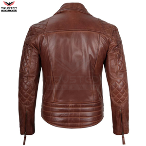 Meilleure vente Veste en cuir de haute qualité pour hommes imperméable réversible respirant matériau en toile col montant saison d'hiver avant - Product Image 2