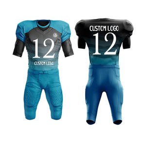 Venta al por mayor de alta calidad de fútbol americano Jersey de las mujeres de alta malla transpirable sólido bordado Tops pantalones cortos de fútbol americano - Product Image 5