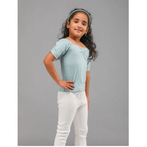 Haut Rachel avec logo personnalisé de couleur bleue de haute qualité pour fille du fabricant indien au meilleur prix haut Rachel - Product Image 2