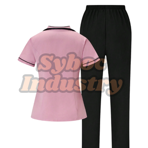 Conjunto de uniforme de enfermera de LICRA transpirable de media manga con estilo para uso hospitalario - Product Image 6