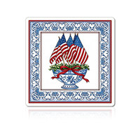 Karpet Oriental Persia Vintage Motif Mahjong Alas Karet Anti Selip Biru Merah Pola Bunga Etnik Gaya Karpet Persia Klasik