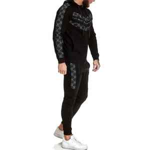 2026 nouveauté hommes coton polaire col rond survêtement ensembles sur mesure Jogging Gym survêtement impression pour l'exercice d'hiver - Product Image 1