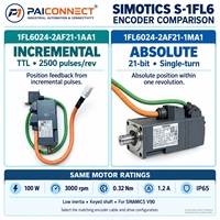 Moteur servo Siemens SIMOTICS S-1FL6 V90 1FL6024-2AF21-1AA1 /1MA1 1FL60242AF211AA1 Moteur électrique pour variateur SINAMICS V90 PLC