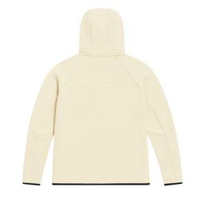 Ensemble de survêtement pour homme, veste à capuche zippée et pantalon de jogging en polaire technique, couleur ivoire, pour entraînement sportif et activités physiques - Product Image 4