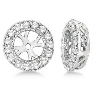 Pendientes Vintage de Oro Blanco de 14k con Diamantes de 0.40ct, con Diamantes de Corte Redondo, Estilo Vintage Elegante - Product Image 5