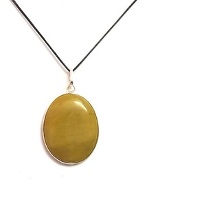 Colgantes de Aventurina más vendidos de alta calidad, forma ovalada amarilla Natural, piedra semipreciosa, artesanía, cadena de Metal, regalo de Mascota, venta - Product Image 6