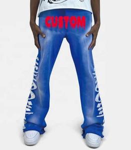 กางเกงวอร์มทรงหลวมขนาดใหญ่ สไตล์สตรีทแวร์ ยูนิเซ็กส์ เป็นมิตรกับสิ่งแวดล้อม วินเทจ ผ้าฝ้ายฟลีซ 100% ลำลอง ใส่เล่นกีฬา ออกกำลังกาย ฤดูหนาว บริการ OEM - Product Image 2