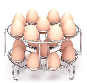 Egg Steamer Rack Accessories Air Fryer Cook 18 Eggs Stainless Steel Kitchen Trivet Basket Vegetable Steaming Holder Pressure