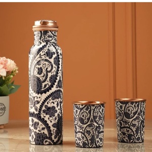 ขวดน้ำทองแดงบริสุทธิ์พิมพ์ลายอาเกตสำหรับโปรโมชั่นขององค์กร - Product Image 3