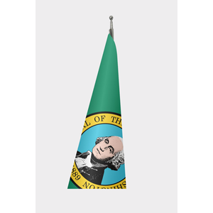 Washington Official Indoor 3x5ft <b>Flag</b> Aluminum <b>Pole</b> Digital Printed Silk Polyester Cloth Material Desk <b>Flag</b> Education Display - Product Image 3