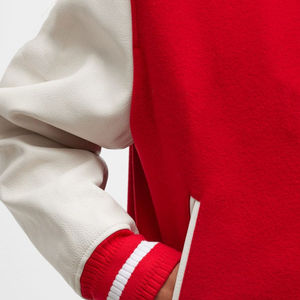 Buena calidad 2025 venta al por mayor Letterman chaquetas hombres lana cuerpo cuero manga invierno Varsity chaqueta para la venta OEM ODM mantenido - Product Image 6