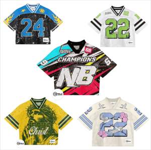 เสื้อกีฬาแขนสั้นสำหรับผู้ชายเสื้อครอปเสื้อยืดตาข่ายเสื้อผ้าแนวสตรีทโอเวอร์ไซส์สไตล์วินเทจ - Product Image 5