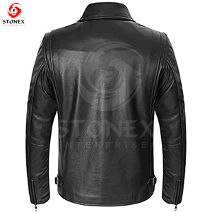 Dernière conception personnalisée veste en cuir chaud pour hommes pour l'hiver 100% col montant en cuir véritable de qualité supérieure coupe ajustée - Product Image 3