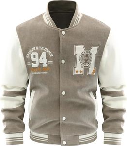 Custom Varsity Jacket <b>Men</b> Women Embroidered Logo Letterman Baseball Jacket Warm Winter College Jacket OEM ODM Manufacturer - Product Image 1