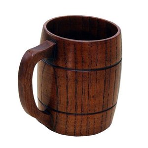 Handmade Wood <b>Mug</b> Coffee Tea Juice Milk Beer <b>Mug</b> Drinking Bottle Steel Rim for Customized Size <b>Cheap</b> Price - Product Image 3