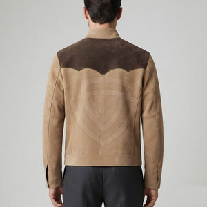 Luxury Men <b>Suede</b> <b>Leather</b> <b>Jacket</b> With Smooth Finish Comfortable Regular Fit Durable Stitching And Versatile Everyday Fashion - Product Image 4