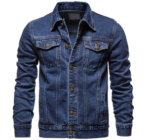 Veste en jean décontractée d'hiver de haute qualité pour hommes, personnalisable, 100% coton, séchage rapide et respirante, écologique, vente en gros d'usine - Product Image 4