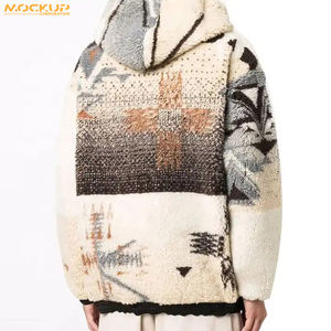 Men <b>Hoodie</b> Custom Design Fashionable Printing <b>Sherpa</b> Fleece <b>Hoodie</b> for Men Long Sleeve Fluffy Fleece Thick Winter <b>Hoodie</b> - Product Image 3